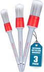 , All in the Details Interior Detailing Brush Set, 3-Piece | Three Soft, Durable Brushes Reach Vents, Consoles, Buttons and Trim to Lift Dust and Grime from Tight Spots