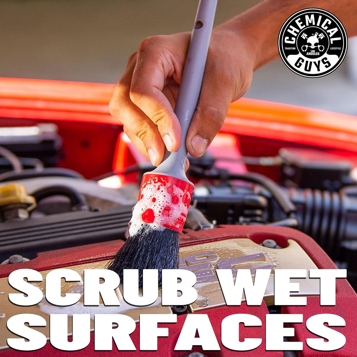 All in the Details Exterior Detailing Brushes - 3-Piece Soft Scratch-Free Brushes for Wheels, Bumpers, Grilles, Badging & Tight Exterior Gaps on Cars, Trucks, Suvs & More