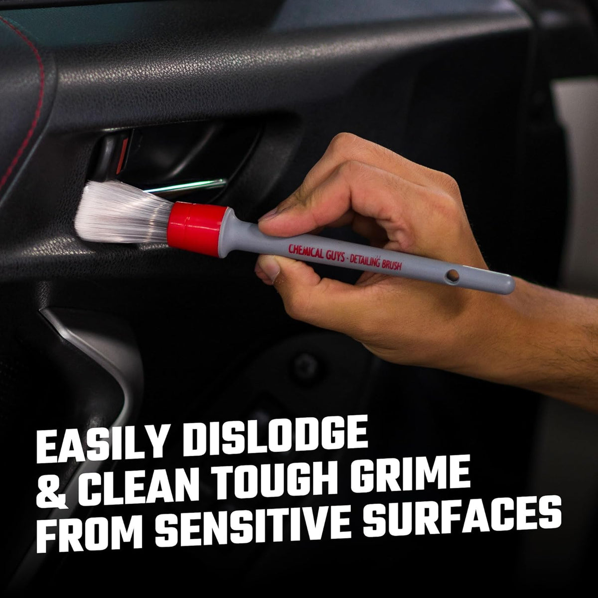 , All in the Details Interior Detailing Brush Set, 3-Piece | Three Soft, Durable Brushes Reach Vents, Consoles, Buttons and Trim to Lift Dust and Grime from Tight Spots