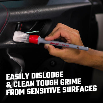 , All in the Details Interior Detailing Brush Set, 3-Piece | Three Soft, Durable Brushes Reach Vents, Consoles, Buttons and Trim to Lift Dust and Grime from Tight Spots