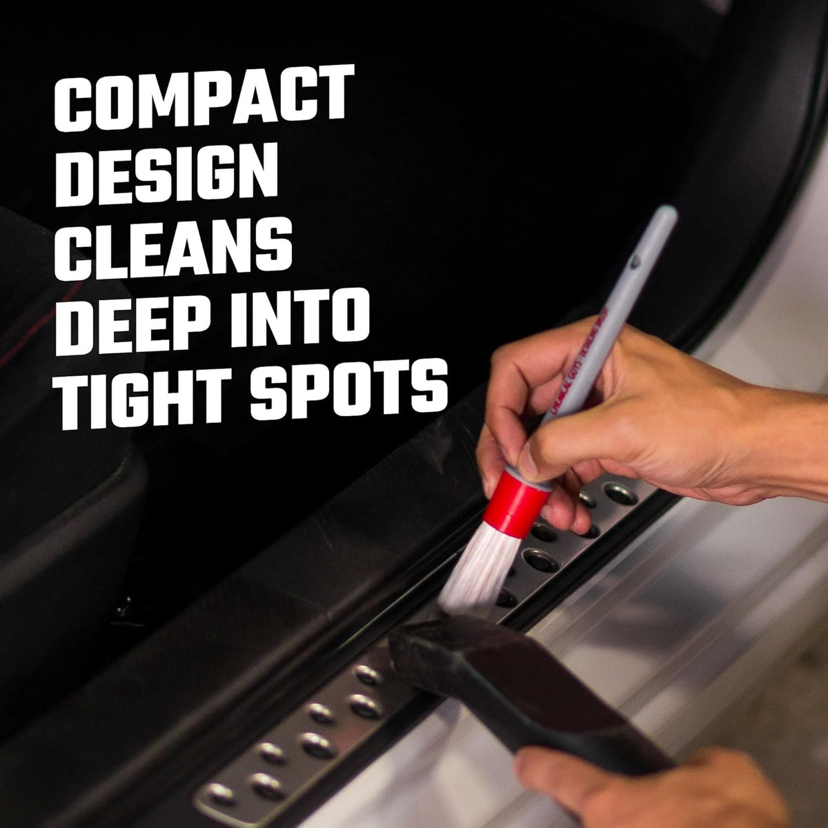 , All in the Details Interior Detailing Brush Set, 3-Piece | Three Soft, Durable Brushes Reach Vents, Consoles, Buttons and Trim to Lift Dust and Grime from Tight Spots