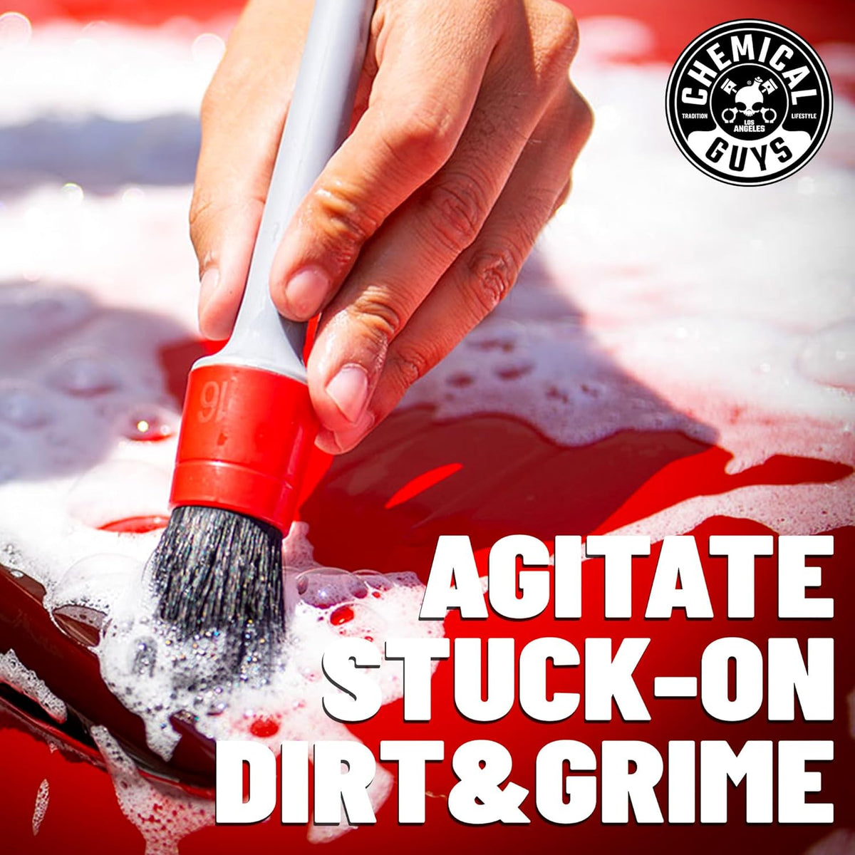 All in the Details Exterior Detailing Brushes - 3-Piece Soft Scratch-Free Brushes for Wheels, Bumpers, Grilles, Badging & Tight Exterior Gaps on Cars, Trucks, Suvs & More